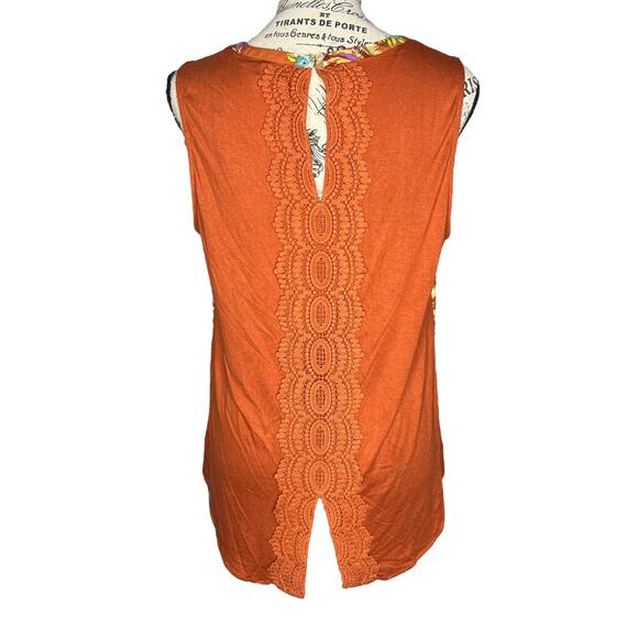 Daniel Rainn SMALL Quin Keyhole Crochet Blouse - Stitch Fix Mixed Material Top - Picture 5 of 12